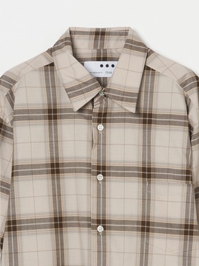 Men's poplin check l/s shirts 詳細画像