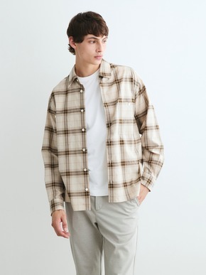 Men's poplin check l/s shirts 詳細画像