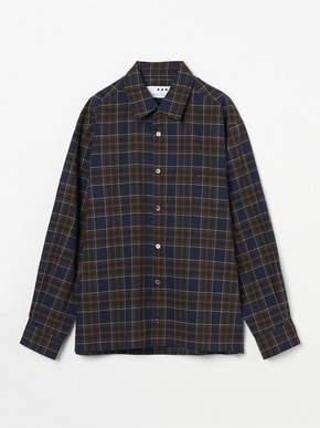 Men's poplin check l/s shirts 詳細画像