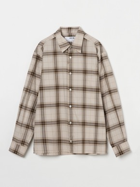 Men's poplin check l/s shirts 詳細画像