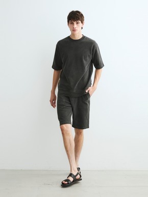 Men's organic cotton fleece shorts 詳細画像