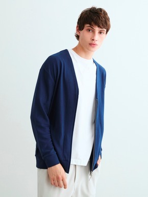 Men's compact pile zip cardigan 詳細画像