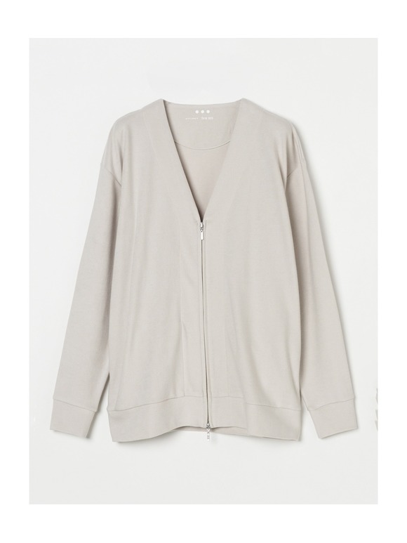 Men's compact pile zip cardigan