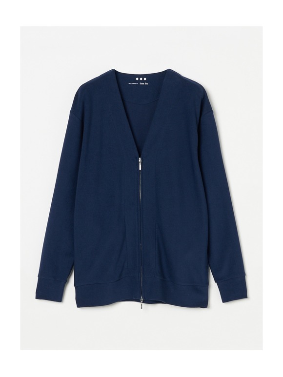 Men's compact pile zip cardigan