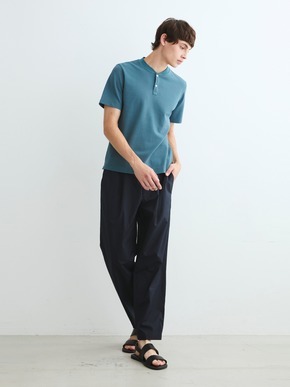 Men's high gauge stretch henley 詳細画像