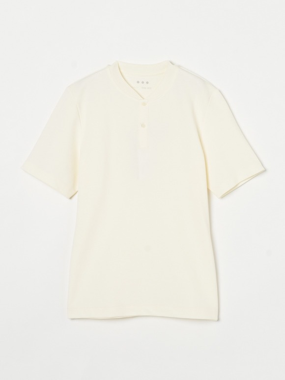 Men's high gauge stretch henley