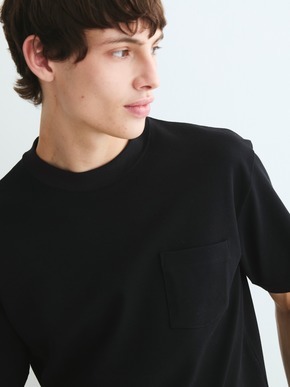 Men's highgauge stretch crewneck 詳細画像