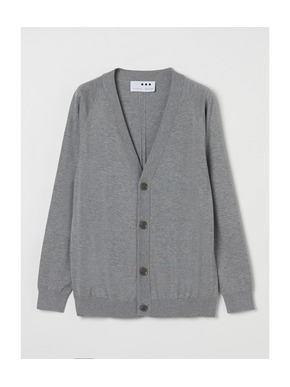 Men's 18G suvin mix vneck cardy 詳細画像