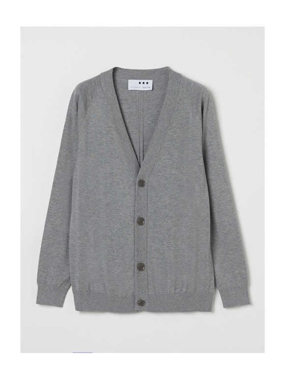 Men's 18G suvin mix vneck cardy