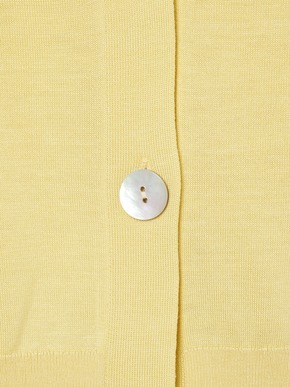 Washable cotton silk cropped cardigan 詳細画像
