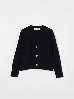 Washable cotton silk cropped cardigan 詳細画像