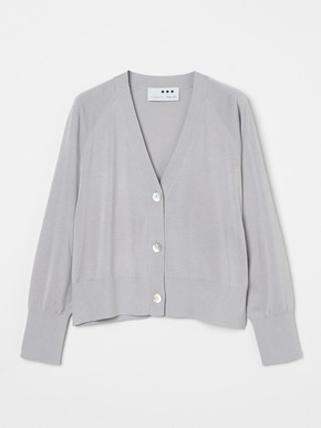 Washable cotton silk cropped cardigan 詳細画像
