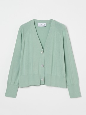 Washable cotton silk cropped cardigan 詳細画像