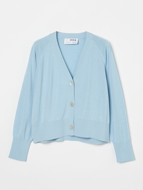 Washable cotton silk cropped cardigan 詳細画像