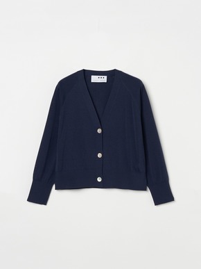 Washable cotton silk cropped cardigan 詳細画像