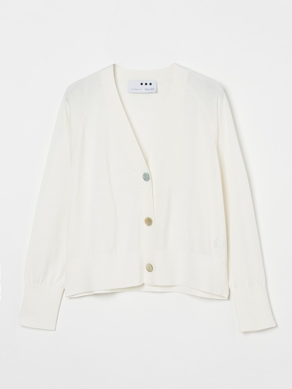 Washable cotton silk cropped cardigan