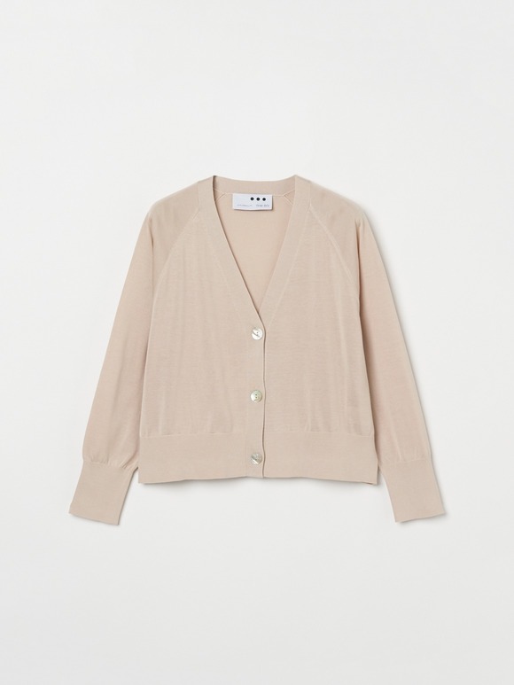Washable cotton silk cropped cardigan