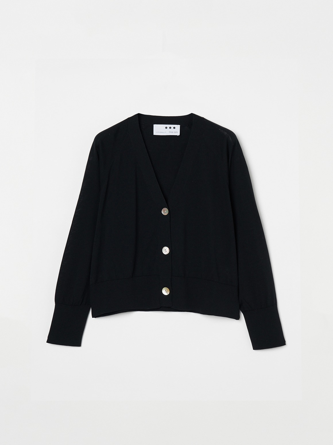 Washable cotton silk cropped cardigan｜スリードッツ オフィシャル