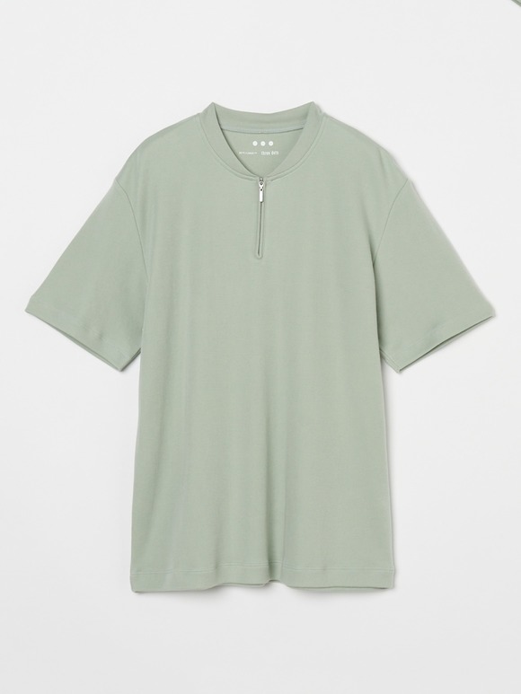 Men's souffle cotton half zip