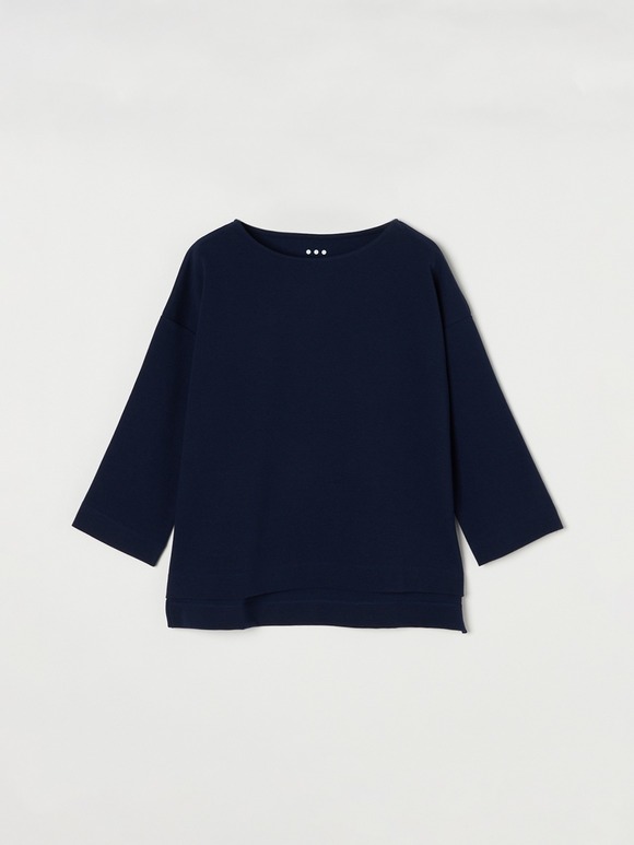 stretch ponte boatneck pullover