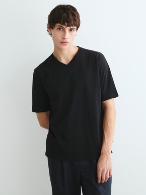 Men's powdery cotton s/s v neck T 詳細画像