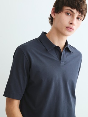 Men's powderycotton skipper polo 詳細画像