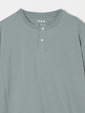 Men's powdery cotton s/s henley 詳細画像