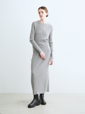 Lurex sweater rib skirt 詳細画像