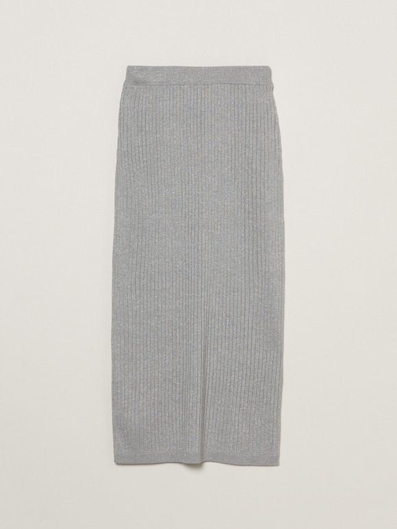 Lurex sweater rib skirt