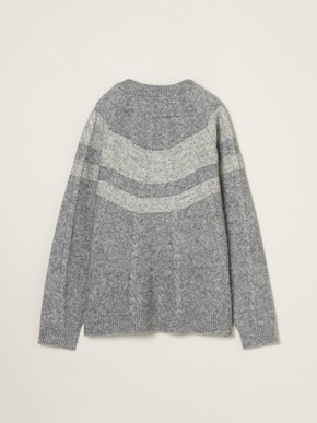 Men's centripetal knitting pullover 詳細画像
