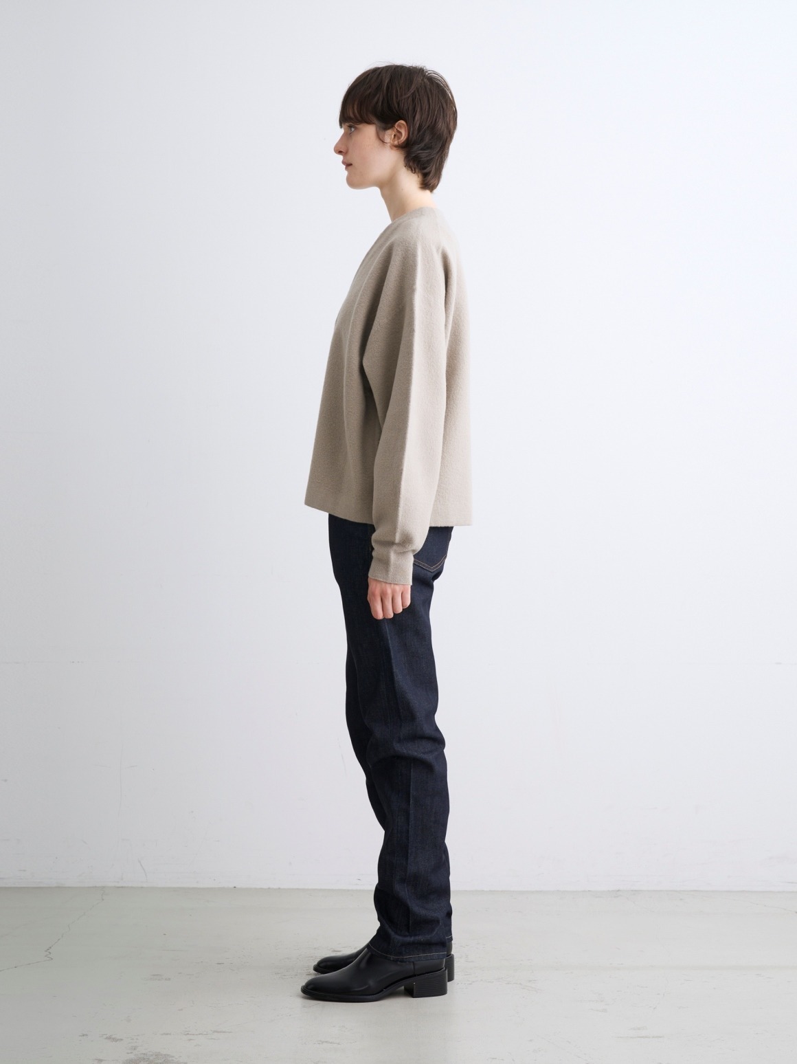 Felt sweater blouson cardigan｜スリードッツ オフィシャルオンライン 