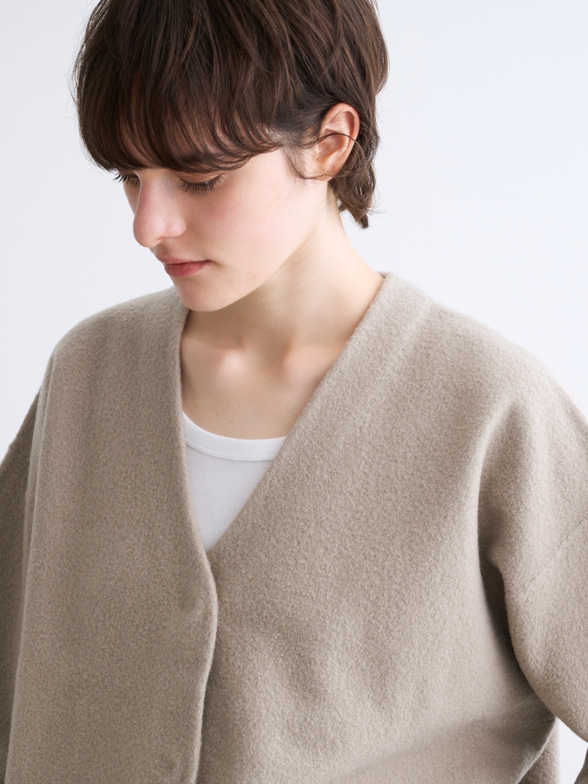 Felt sweater blouson cardigan｜スリードッツ オフィシャルオンライン 