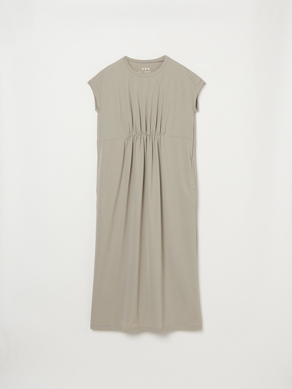 Stretch nylon gather dress
