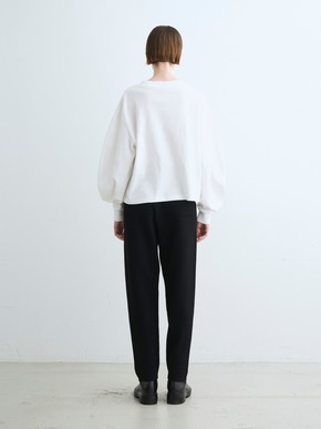 Silky cotton knit curved sleeveT 詳細画像