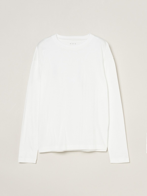 Silky cotton knit l/s tee