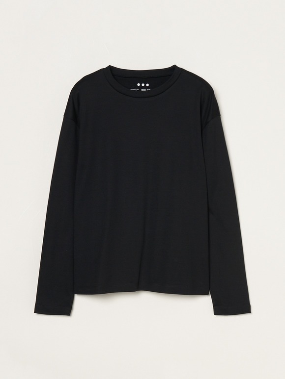 Silky cotton knit l/s tee