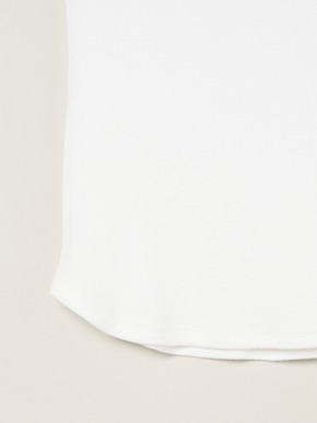 Rib jersey open crew neck tee 詳細画像