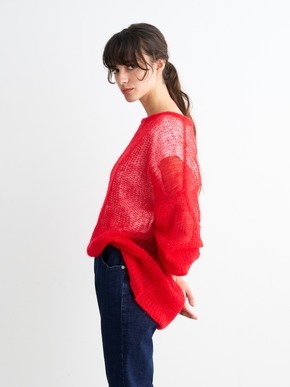 Mesh mohair pullover 詳細画像