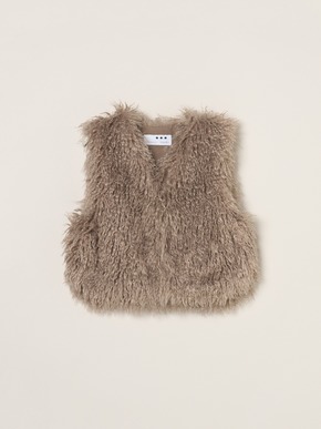 Wavy fur short gilet 詳細画像
