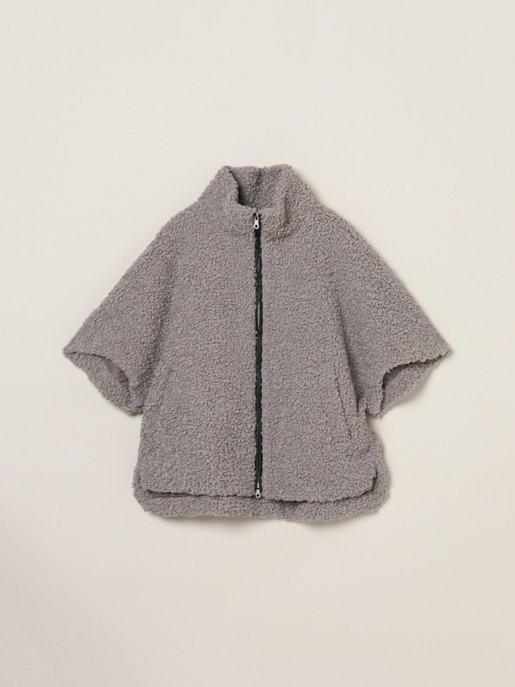 Poodle boa poncho vest