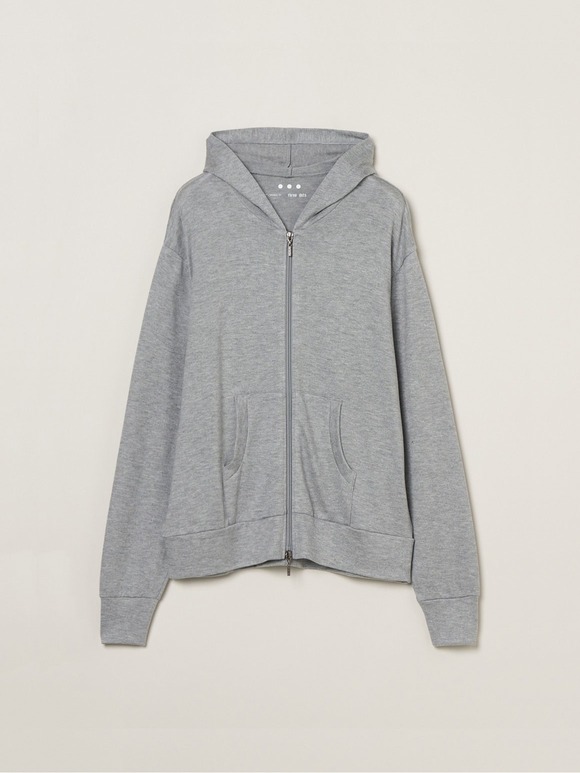 Brushed sweater zip up hoody