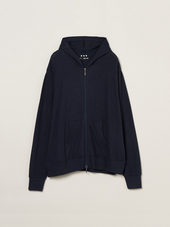 Brushed sweater zip up hoody