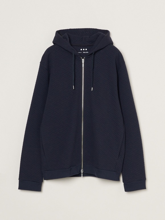 Men's quilt jersery zip up hoodie