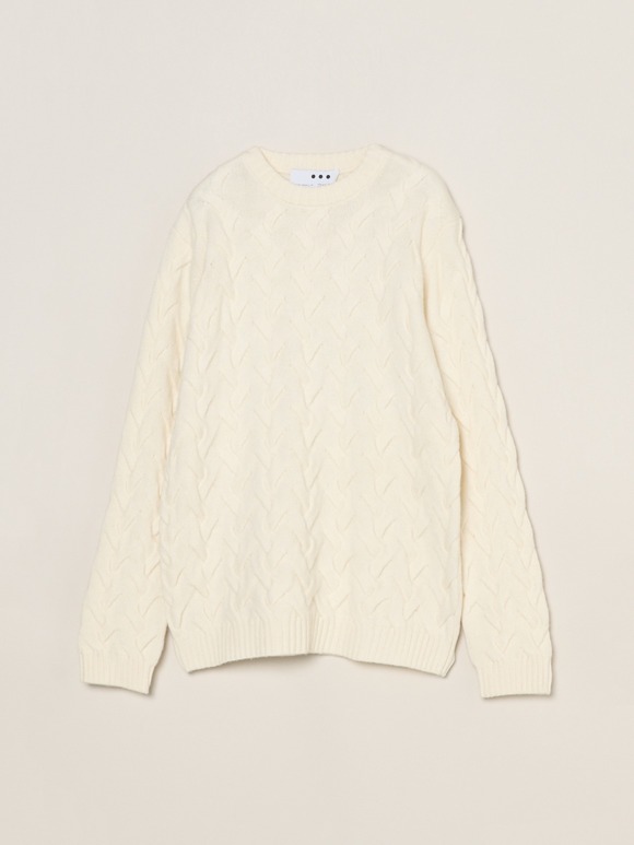 Men's tasmania cable crew neck sweater