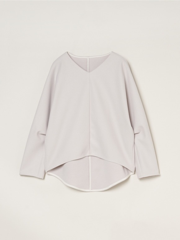 Wooly jersey cocoon pullover