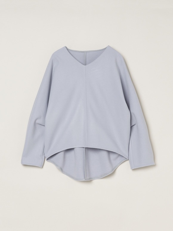 Wooly jersey cocoon pullover