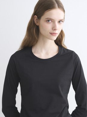 Powdery cotton l/s crew neck 詳細画像