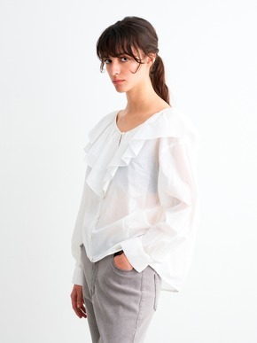 Cotton loan flair collar shirt 詳細画像