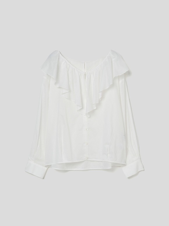Cotton loan flair collar shirt