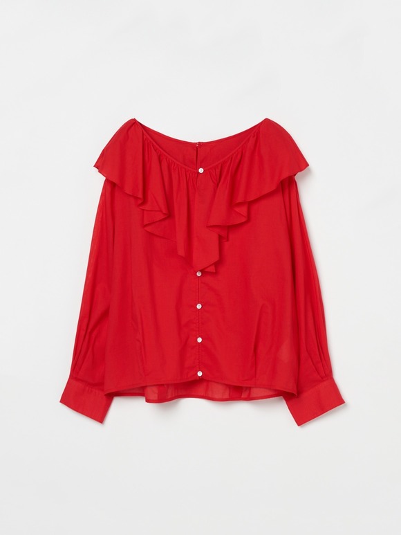 Cotton loan flair collar shirt